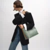 Soft Shopper Bag in Triomphe Canvas and Calfskin Soft Shopper Bag in Triomphe Canvas and Calfskin