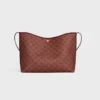 Soft Shopper Bag in Triomphe Canvas and Calfskin Soft Shopper Bag in Triomphe Canvas and Calfskin