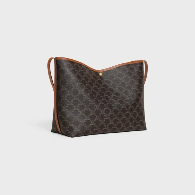 Soft Shopper Bag in Triomphe Canvas and Calfskin Soft Shopper Bag in Triomphe Canvas and Calfskin