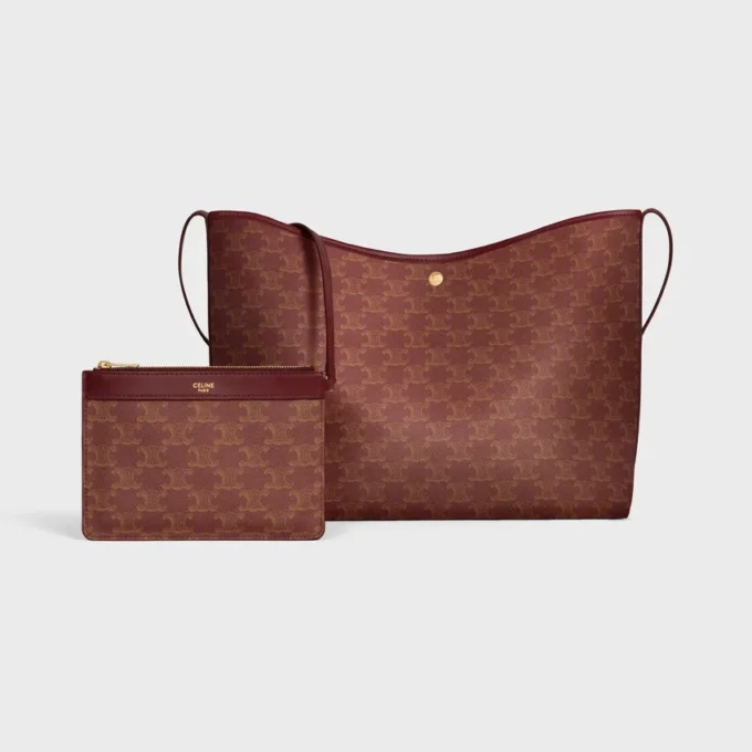 Soft Shopper Bag in Triomphe Canvas and Calfskin Soft Shopper Bag in Triomphe Canvas and Calfskin