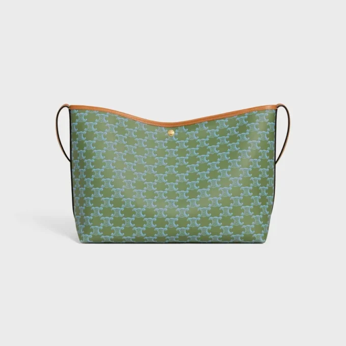 Soft Shopper Bag in Triomphe Canvas and Calfskin Soft Shopper Bag in Triomphe Canvas and Calfskin