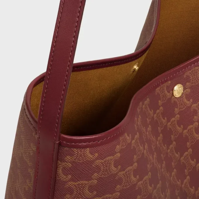 Soft Shopper Bag in Triomphe Canvas and Calfskin Soft Shopper Bag in Triomphe Canvas and Calfskin