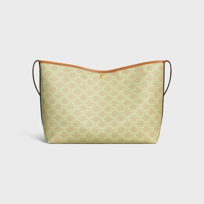 Soft Shopper Bag in Triomphe Canvas and Calfskin Soft Shopper Bag in Triomphe Canvas and Calfskin