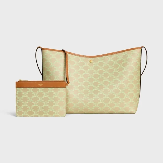 Soft Shopper Bag in Triomphe Canvas and Calfskin Soft Shopper Bag in Triomphe Canvas and Calfskin