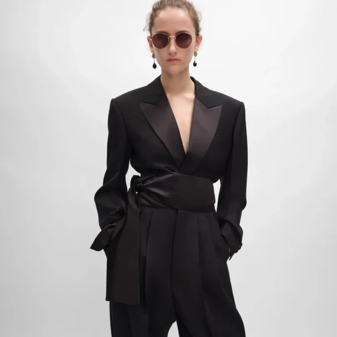 Spencer Tux Jacket in Wool Gabardine Spencer Tux Jacket in Wool Gabardine