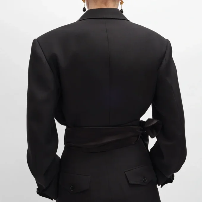 Spencer Tux Jacket in Wool Gabardine Spencer Tux Jacket in Wool Gabardine