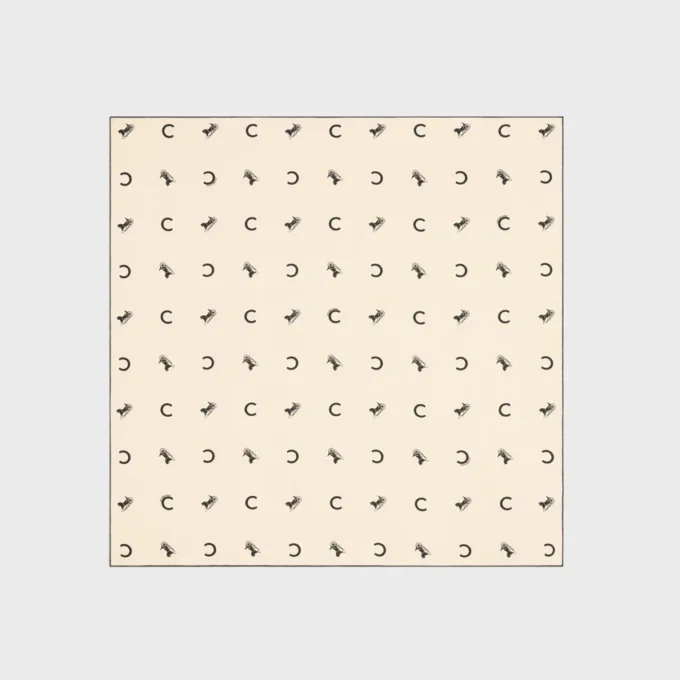 Square in Silk Twill
