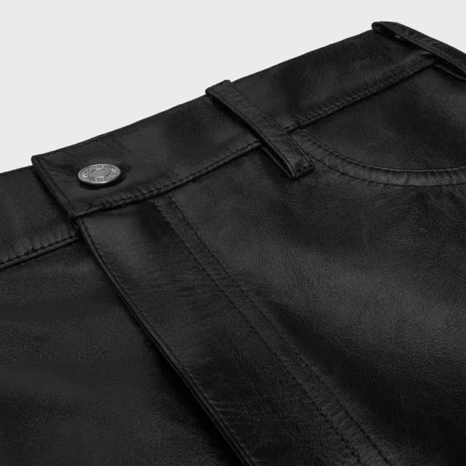 Straight Jeans in Soft Lambskin