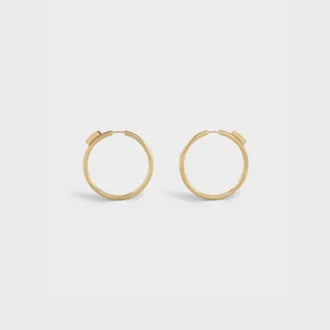 Systeme Large Hoops in Yellow Gold and Diamonds