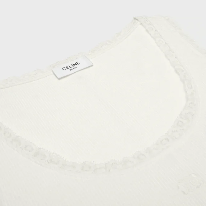 Tank Top in Ribbed Cotton and Silk Tank Top in Ribbed Cotton and Silk
