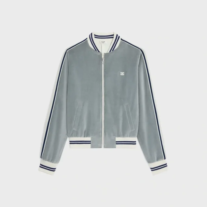 Teddy Tracksuit Jacket in Velvet Jersey