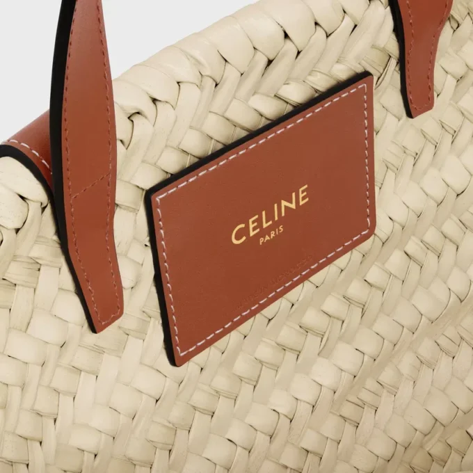 Teen Celine Classic Panier in Palm Leaves and Calfskin Teen Celine Classic Panier in Palm Leaves and Calfskin