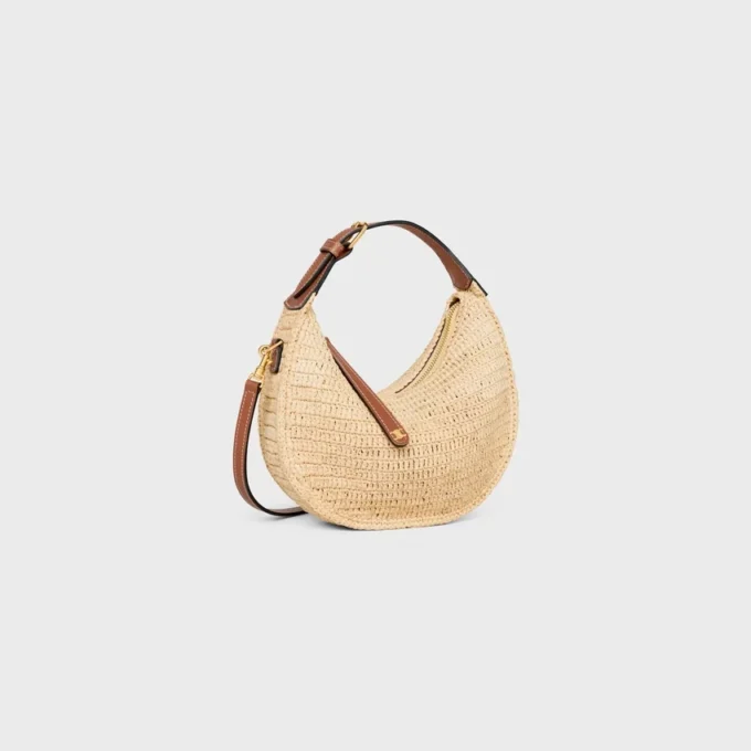Teen Celine Lulu in Raffia and Natural Calfskin Teen Celine Lulu in Raffia and Natural Calfskin