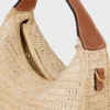 Teen Celine Lulu in Raffia and Natural Calfskin Teen Celine Lulu in Raffia and Natural Calfskin