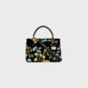 Teen Nino Bag in Velvet with Floral Embroidery Teen Nino Bag in Velvet with Floral Embroidery