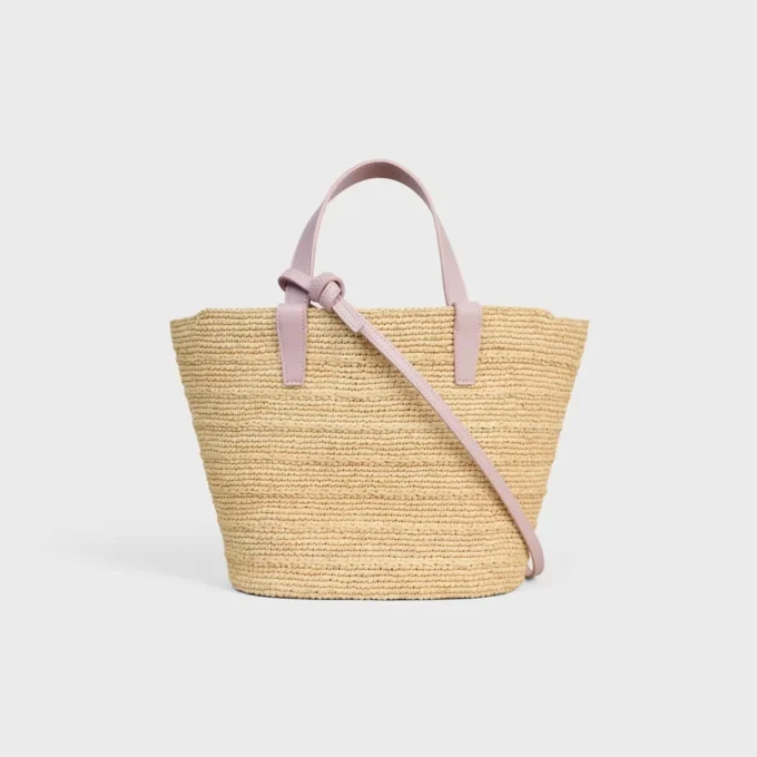 Teen Supple Celine Classic Panier in Raffia and Calfskin Teen Supple Celine Classic Panier in Raffia and Calfskin