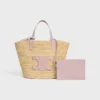 Teen Supple Celine Classic Panier in Raffia and Calfskin Teen Supple Celine Classic Panier in Raffia and Calfskin