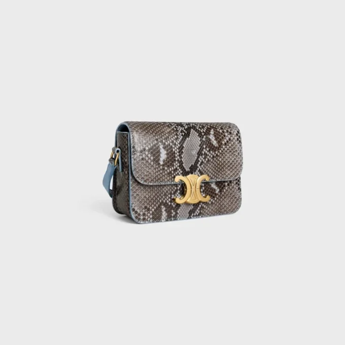 Teen Triomphe Bag in Python Patchwork