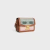 Teen Triomphe Bag in Striped Textile and Calfskin Teen Triomphe Bag in Striped Textile and Calfskin