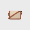 Teen Triomphe Bag in Textile and Calfskin Teen Triomphe Bag in Textile and Calfskin