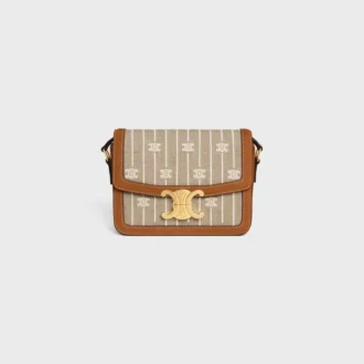Teen Triomphe Bag in Textile with Triomphe All over and Calfskin