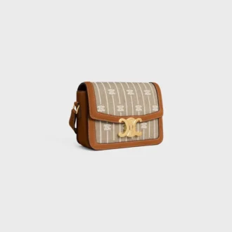 Teen Triomphe Bag in Textile with Triomphe All over and Calfskin