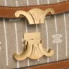Teen Triomphe Bag in Textile with Triomphe All over and Calfskin Teen Triomphe Bag in Textile with Triomphe All over and Calfskin