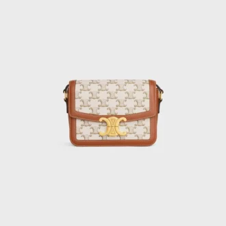 Teen Triomphe Bag in Triomphe Canvas and Calfskin