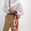 Teen Triomphe in Silk and Natural Calfskin Teen Triomphe in Silk and Natural Calfskin