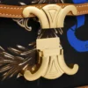 Teen Triomphe in Silk and Natural Calfskin Teen Triomphe in Silk and Natural Calfskin