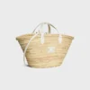 Teen Triomphe Panier in Palm Leaves and Calfskin Teen Triomphe Panier in Palm Leaves and Calfskin