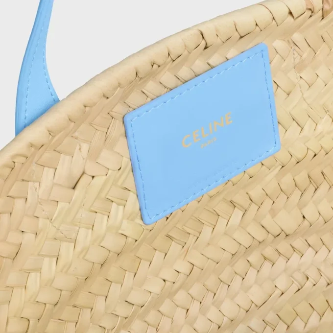 Teen Triomphe Panier in Palm Leaves and Calfskin Teen Triomphe Panier in Palm Leaves and Calfskin