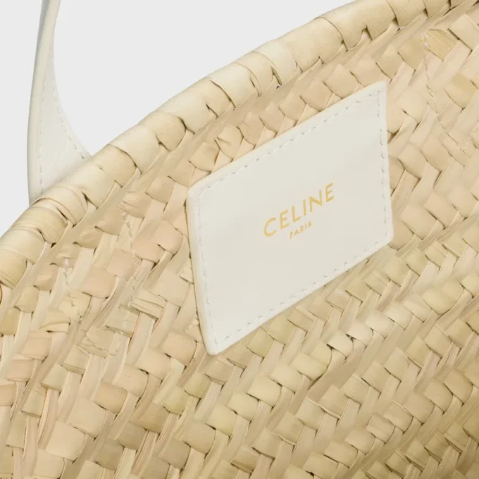 Teen Triomphe Panier in Palm Leaves and Calfskin Teen Triomphe Panier in Palm Leaves and Calfskin