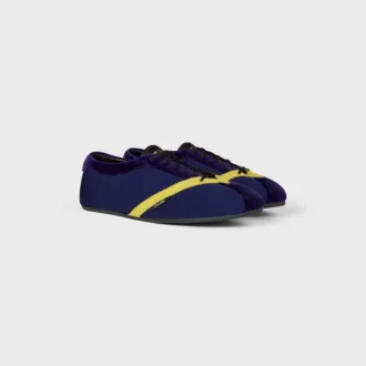 The Flat Sneaker in Gros Grain, Velvet, Suede Calfskin and Lambskin