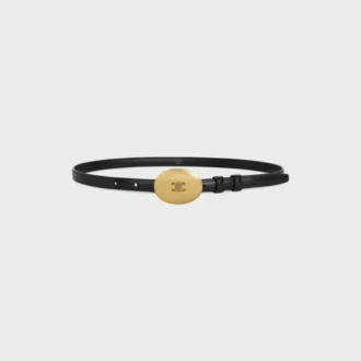 Thin Plate Belt 13Mm in Taurillon Leather