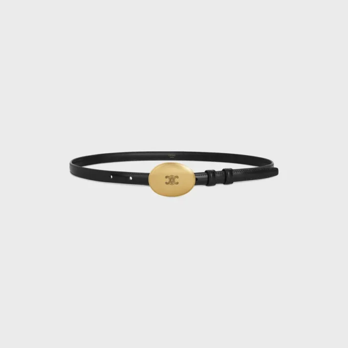 Thin Plate Belt 13Mm in Taurillon Leather Thin Plate Belt 13Mm in Taurillon Leather