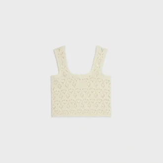 Top in Cotton Pointelle