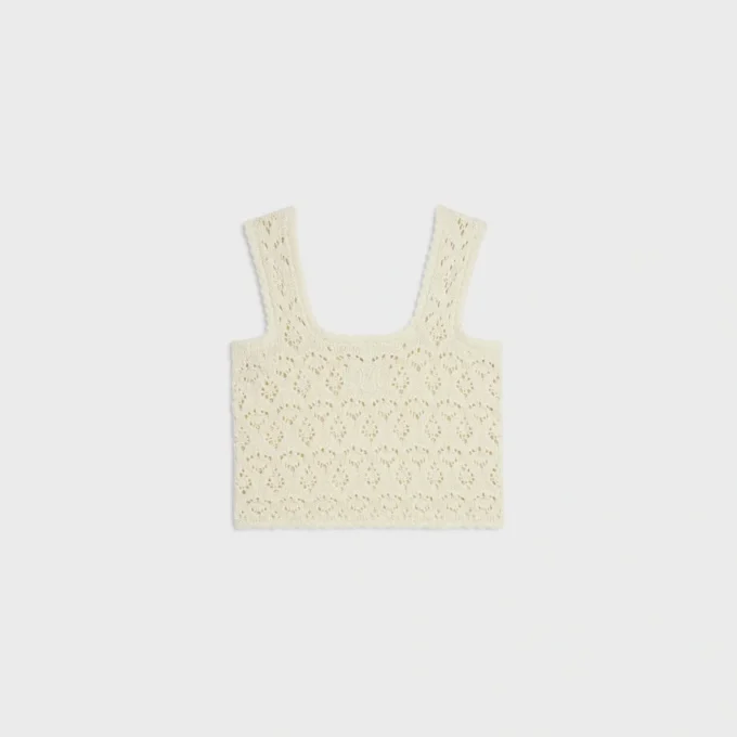 Top in Cotton Pointelle Top in Cotton Pointelle