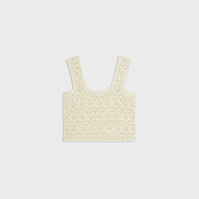 Top in Cotton Pointelle Top in Cotton Pointelle