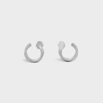 Torsion Earrings in White Gold and Diamonds