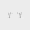 Torsion Earrings in White Gold and Diamonds