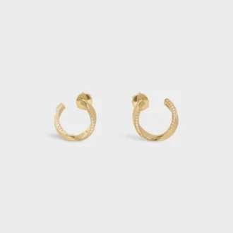 Torsion Earrings in Yellow Gold and Diamonds