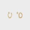Torsion Earrings in Yellow Gold and Diamonds Torsion Earrings in Yellow Gold and Diamonds