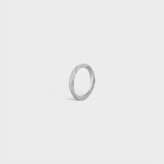 Torsion Ring in White Gold and Diamonds