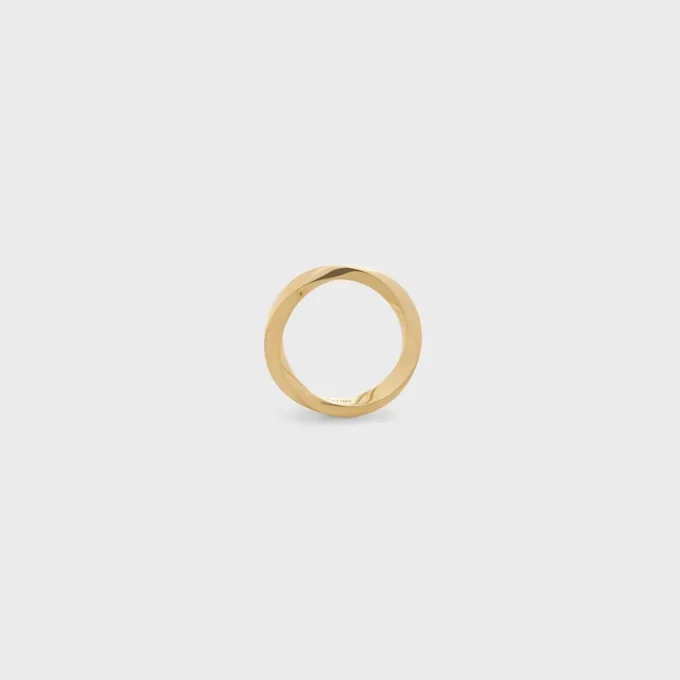 Torsion Ring in Yellow Gold