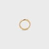 Torsion Ring in Yellow Gold and Diamonds