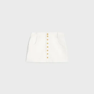 Trapeze Mini Skirt in Cotton Twill