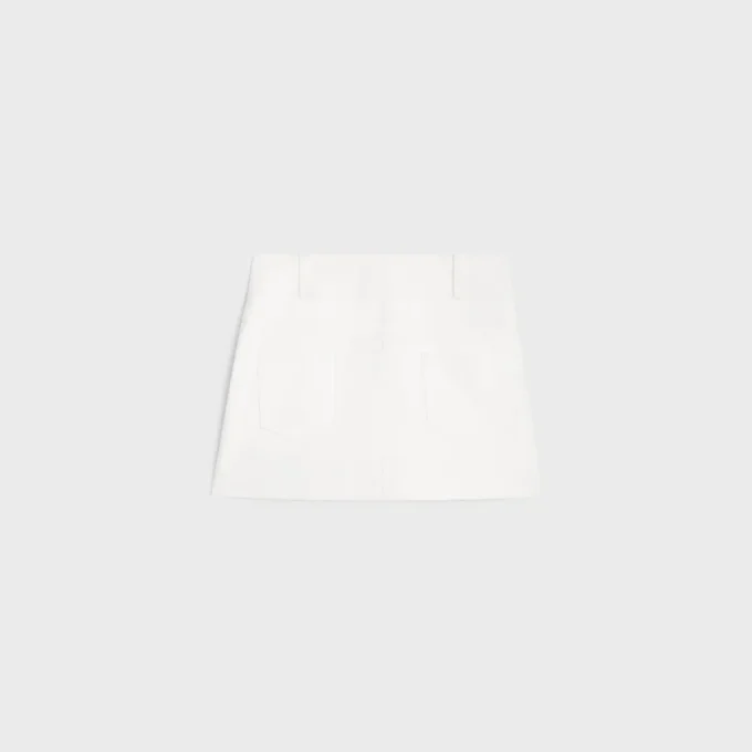 Trapeze Mini Skirt in Cotton Twill