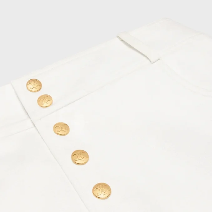 Trapeze Mini Skirt in Cotton Twill