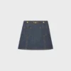 Trapeze Mini Skirt in Raw Wash Denim